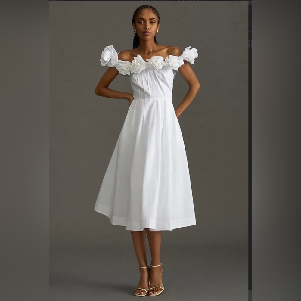 Maeve Anthropologie White Summer Dress
